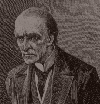 etching of an elder white man
